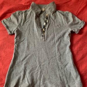 Burberry Girls Polo Shirt Grey